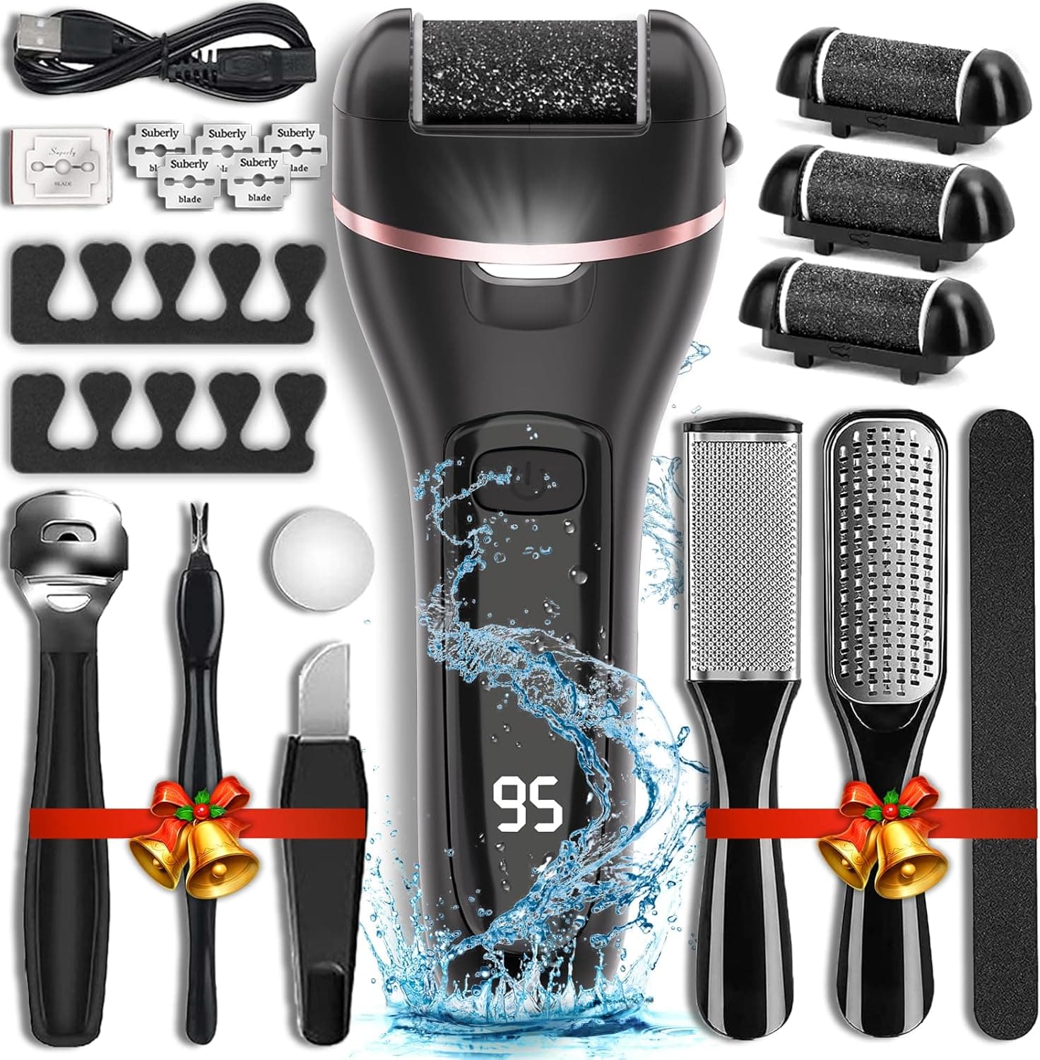 Wea&Hea Electric Foot Callus Remover 17-in-1 Pedicure Kit